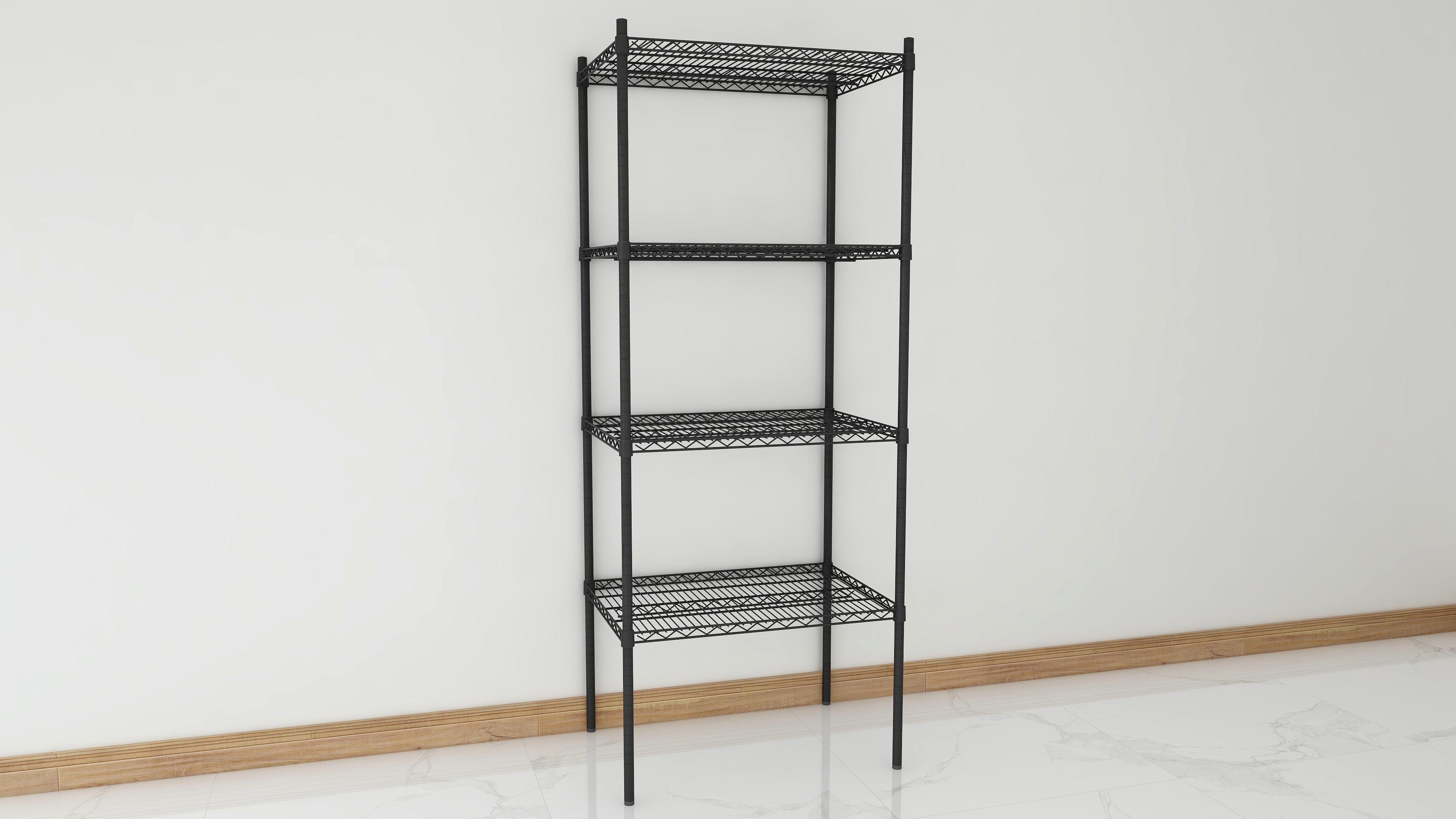 4 tier rack for kitchen black wire shelving shelf epoxy  wire shelf