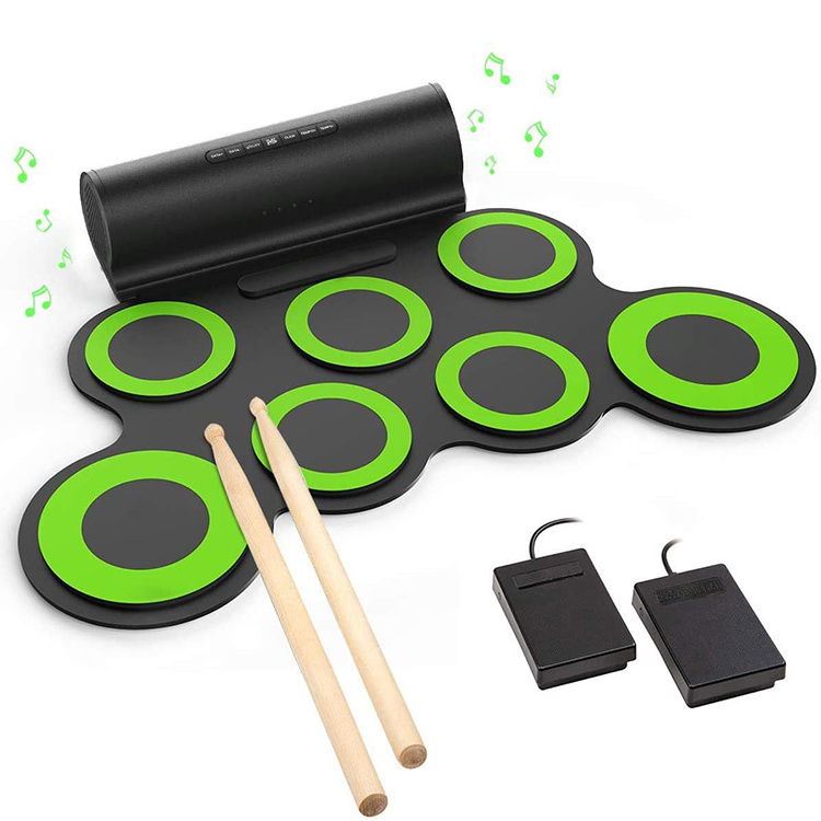 USB Charging Electronic Drum Silicon Portable Roll-up Game Kit for Education Use Drum