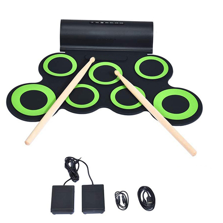 USB Charging Electronic Drum Silicon Portable Roll-up Game Kit for Education Use Drum