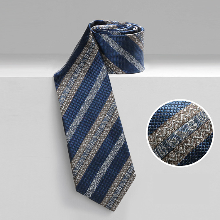 Custom Logo Private Label Corbatas silk Necktie Men Ties Digital Printing Striped 100% Silk Ties with Gift Box