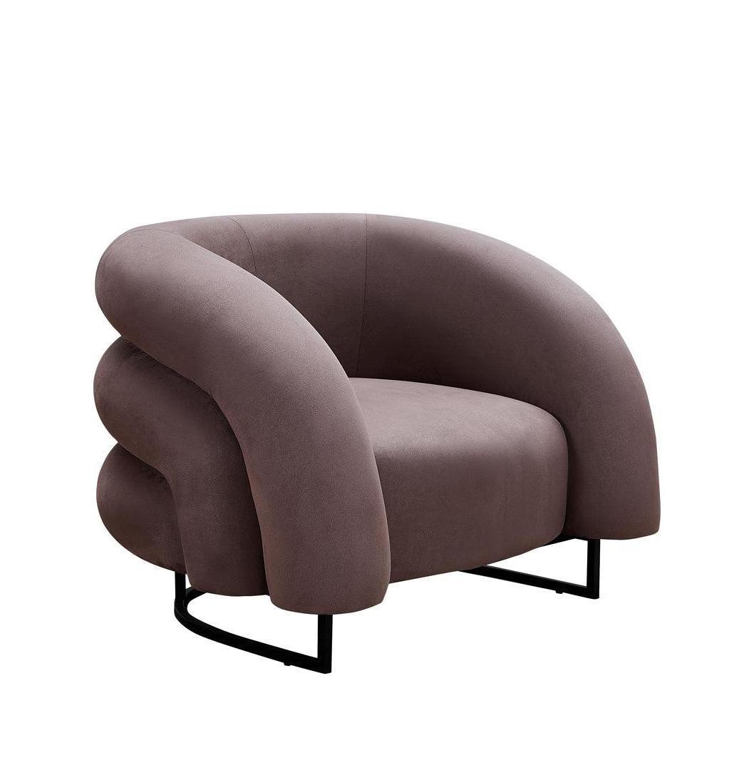 Nordic Lounge Wave Occasional Chair Modern Leisure Cozy Plush Chair For Living Room