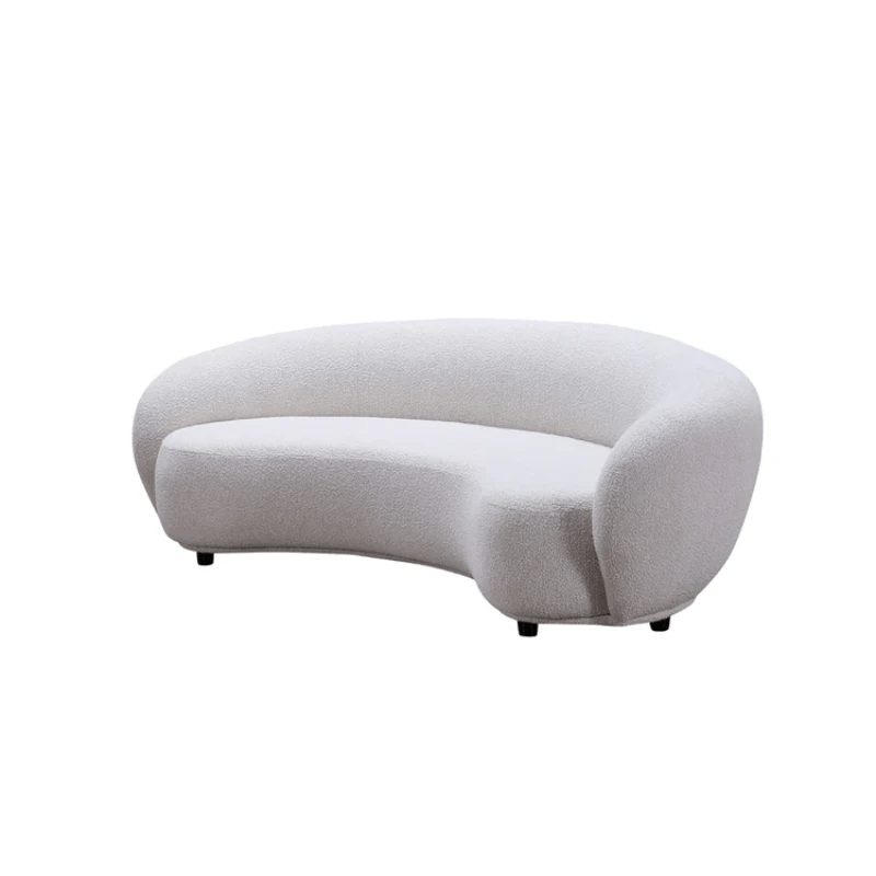 Wholesale Luxury Salon Waiting Room Furniture Half Moon Sofa Set Furniture Modern Curved Boucle Sofa