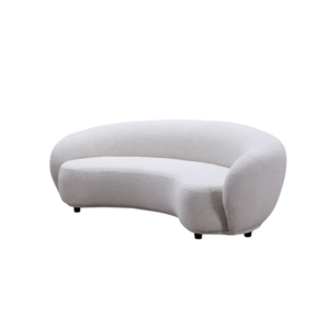 Wholesale Luxury Salon Waiting Room Furniture Half Moon Sofa Set Furniture Modern Curved Boucle Sofa