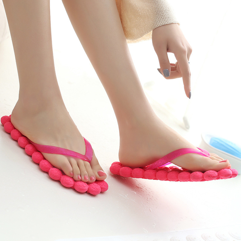 Women Everyday Beach Flip Flops Bubble Slippers Five Colors Sandal Shoes For Woman Summer Flat Massage Shoes