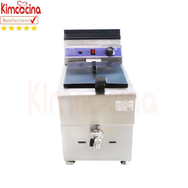 KFC Frymaster Gas Fryer 18L Single Cylinder French Fries Fryer Desktop LPG Fryer with Oil Valve Fried Chicken Equipment