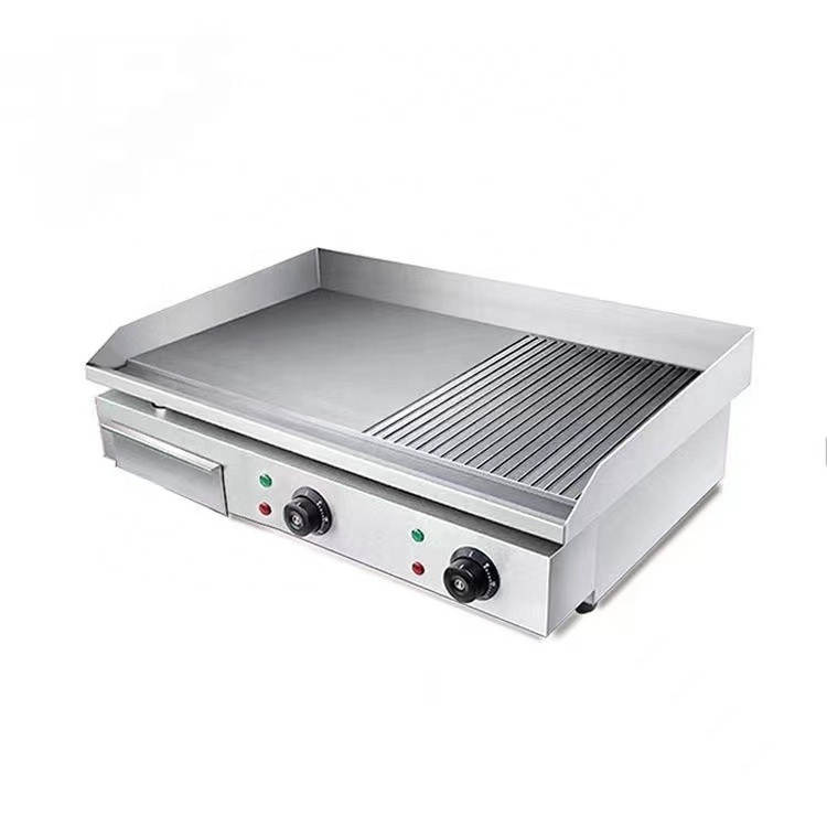 Hot Sale Hotel Commercial Electric Griddle Stainless Steel Flat Plate Electric Grill Griddle