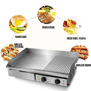 Hot Sale Hotel Commercial Electric Griddle Stainless Steel Flat Plate Electric Grill Griddle