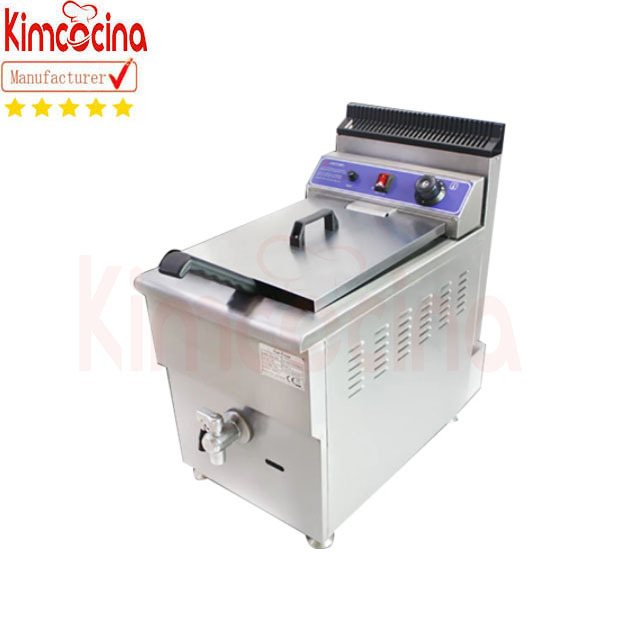 KFC Frymaster Gas Fryer 18L Single Cylinder French Fries Fryer Desktop LPG Fryer with Oil Valve Fried Chicken Equipment