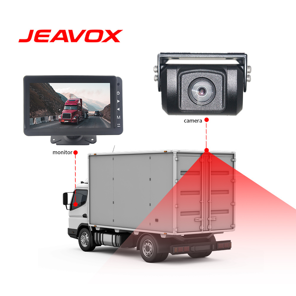 Jeavox 12V 24V Rear Mount Stand Alone Reverse Aid Backup AHD 1080P Camera Night Vision WDR Parking Line Camera For Truck Bus Van