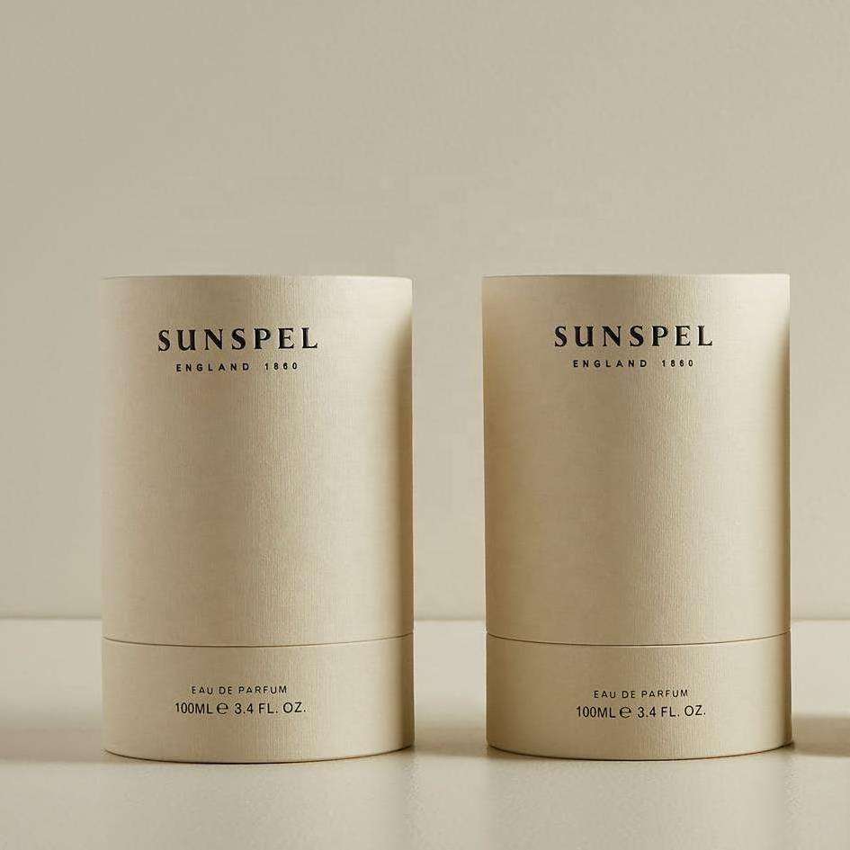 custom Empty kraft paper tube packaging box Handmade Soy Wax Candle Glass Jar cylinder luxury paper round tube box for candles