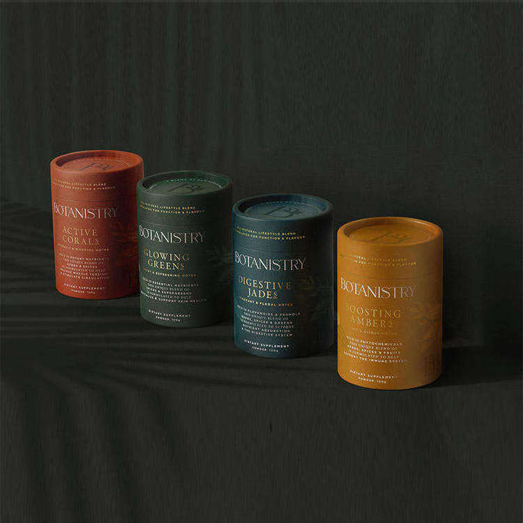 OEM manufacturer 100% recyclable personality customized candle boxes cylinder cardboard tube packaging with printing