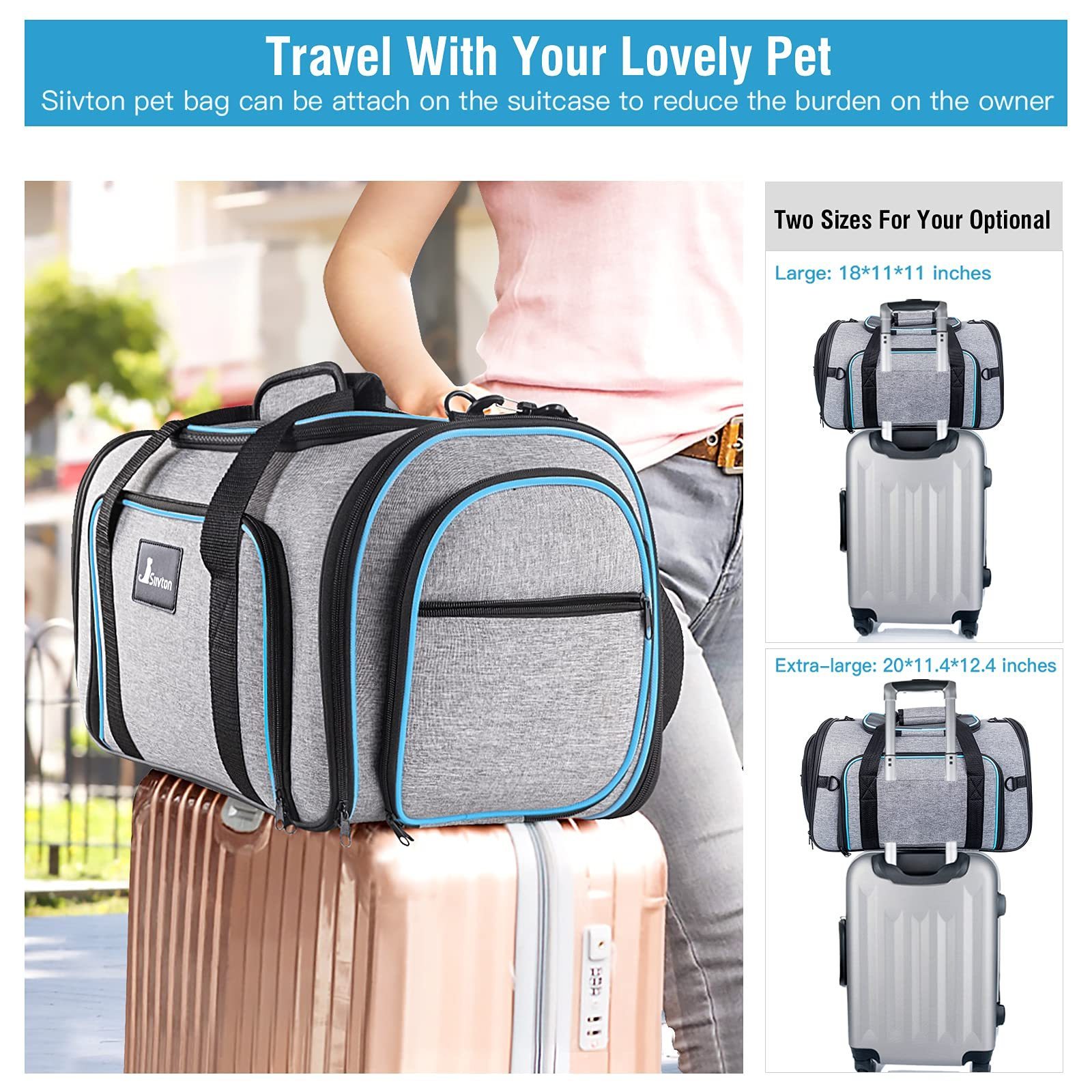 New design Pet carrier bags dogs and cats soft travel carrier bags