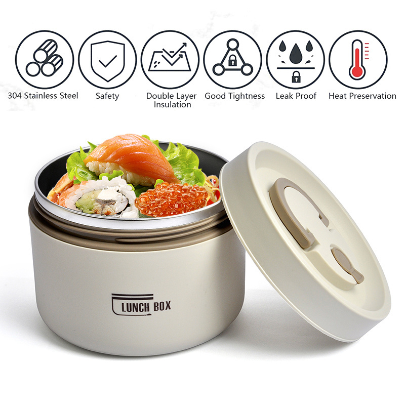 Wholesale Inoxidable Fiambrera Sets Vacuum Insulated Soup Container Stainless Steel 304 Lunch Box Set for Kids Adult Food Jar