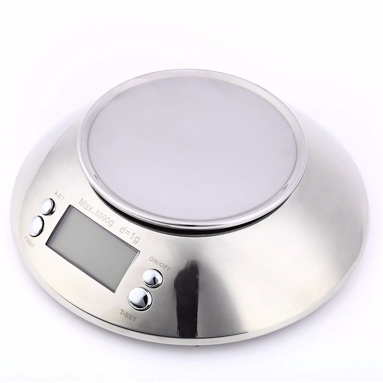 Cooking Tool Stainless Steel Electronic Weight Scale Food Balance Cuisine Precision Kitchen Scale With Bowl 5Kg 1g