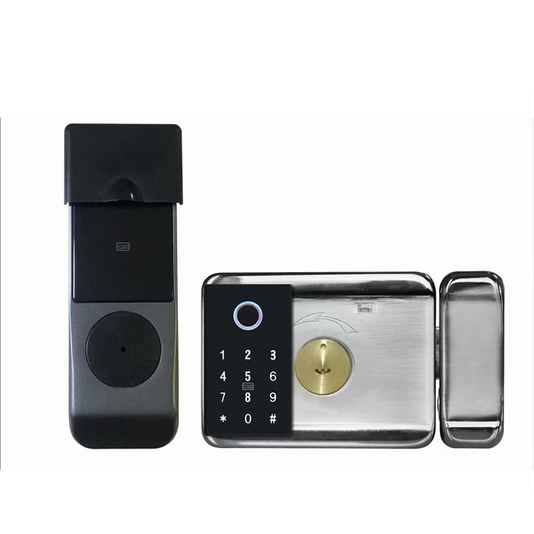 Double-Sided Rim Door Lock TTlock Tuya WiFi Biometric Fingerprint Card Codes APP Home Gate Outside Waterproof Smart Door Locks