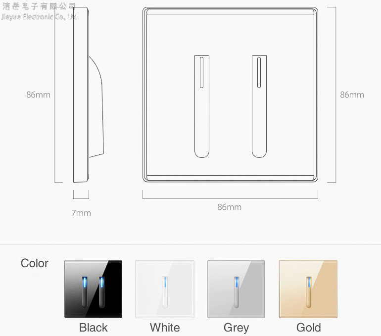 Hot Sales 16A 1/2/3/4 Gang 1Way 2 Way Wall Push Light Switches With Indicator piano switch with usb AC switch