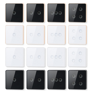 EU UK 1/2/3/4 gang touch light switch with concave Tuya Smart life remote control wifi Smart switch