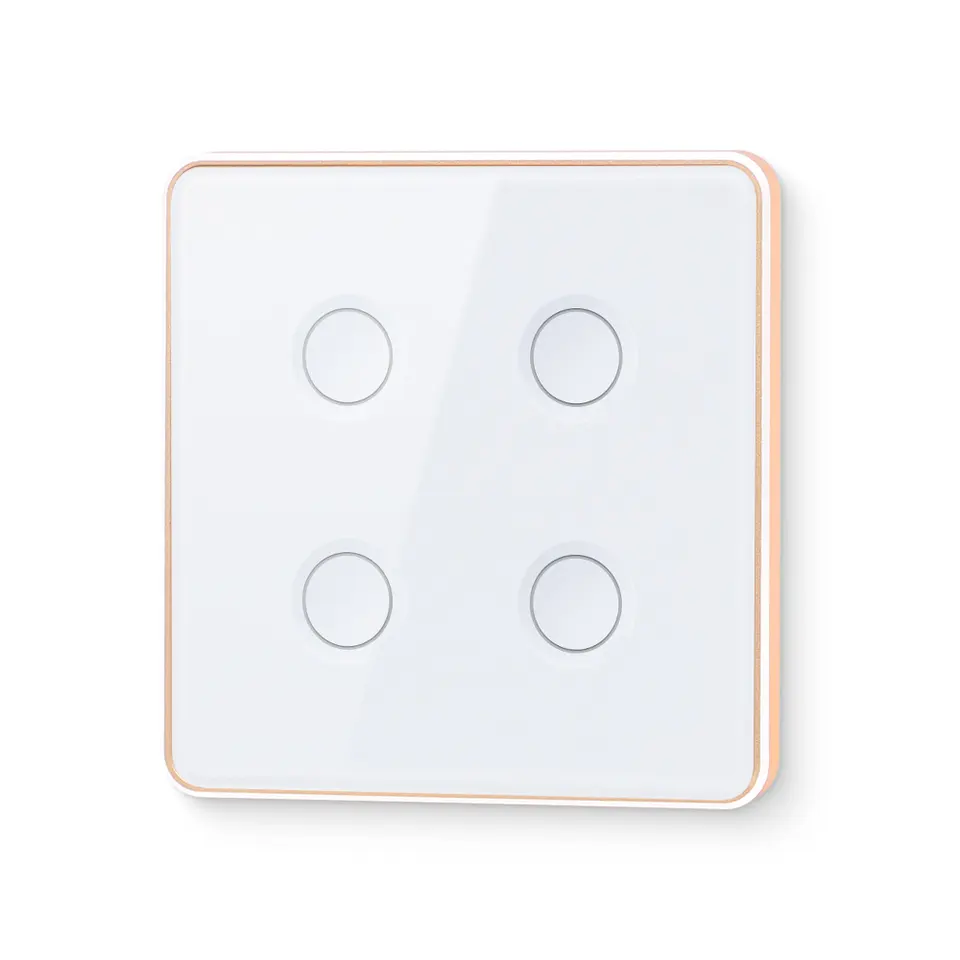 EU UK 1/2/3/4 gang touch light switch with concave Tuya Smart life remote control wifi Smart switch