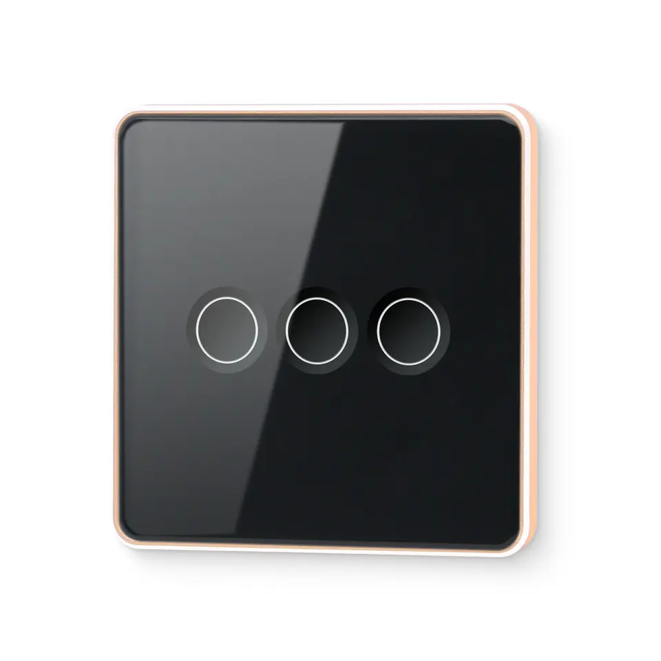 EU UK 1/2/3/4 gang touch light switch with concave Tuya Smart life remote control wifi Smart switch