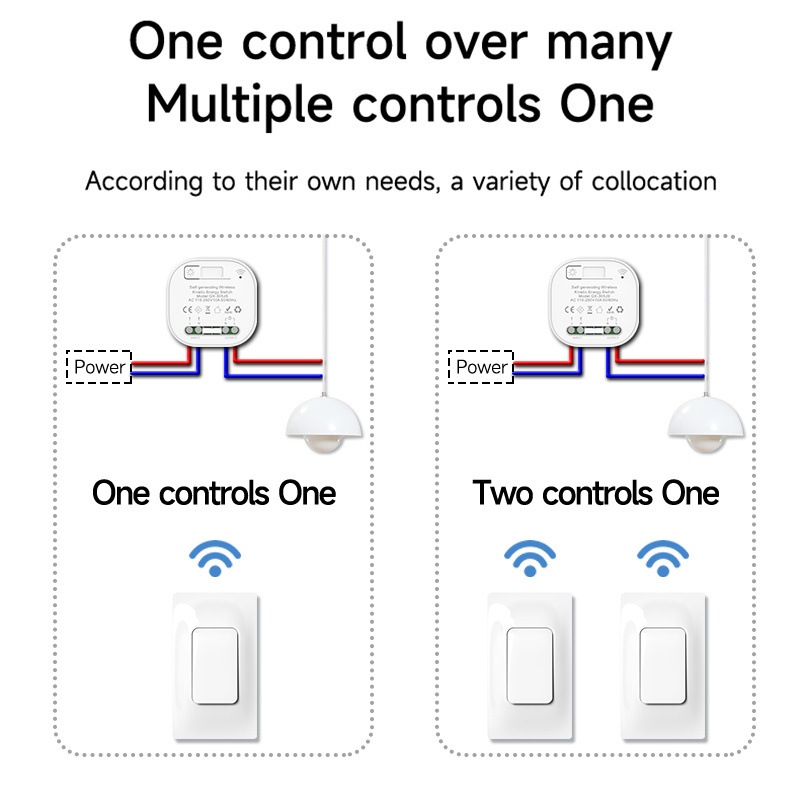 US Standard Kinetic Wireless Switches smart home devices interruptor inteligente wifi smart wall switch 16A