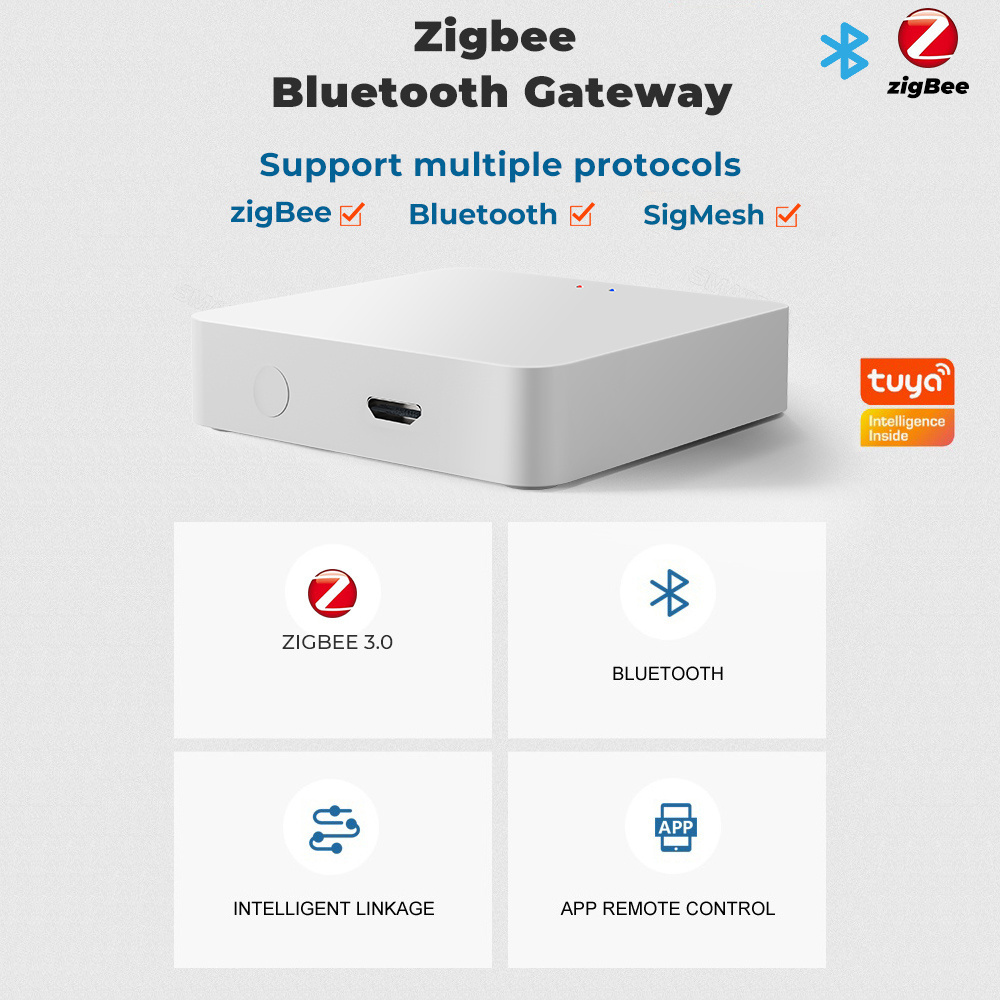 Tuya Zigbee Smart Wireless Gateway Supports 2.4G WIFI Gateway Hub Smart Home APP Remote Control Accessories For Alexa Google