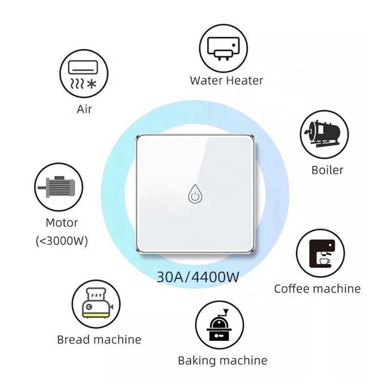 Tuya Smart Life 30A Home Electronic Wifi Boiler Big Power WiFi water heater Switch zigbee smart AC switch