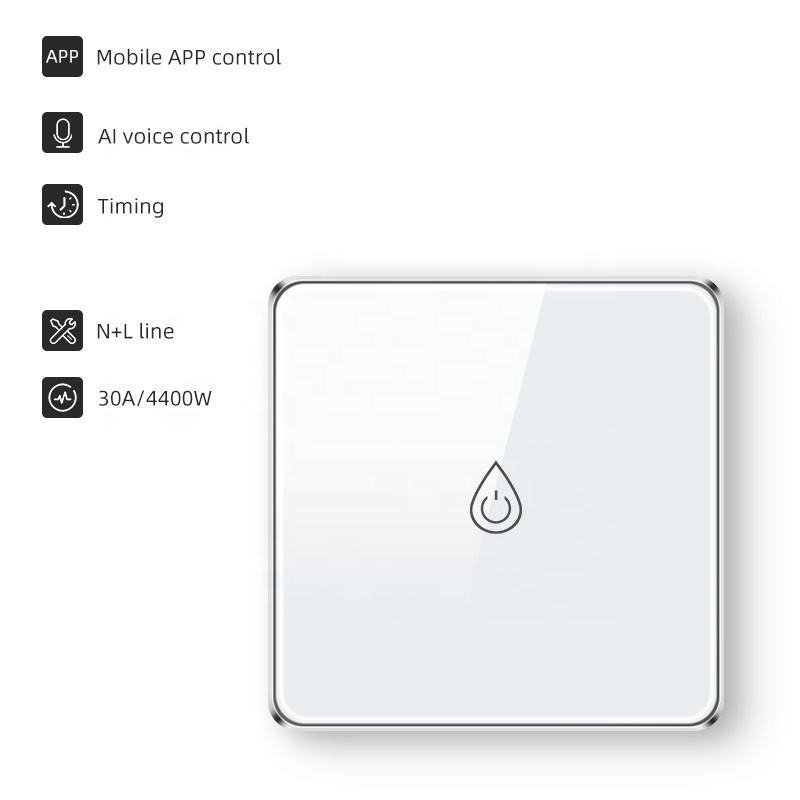 Tuya Smart Life 30A Home Electronic Wifi Boiler Big Power WiFi water heater Switch zigbee smart AC switch