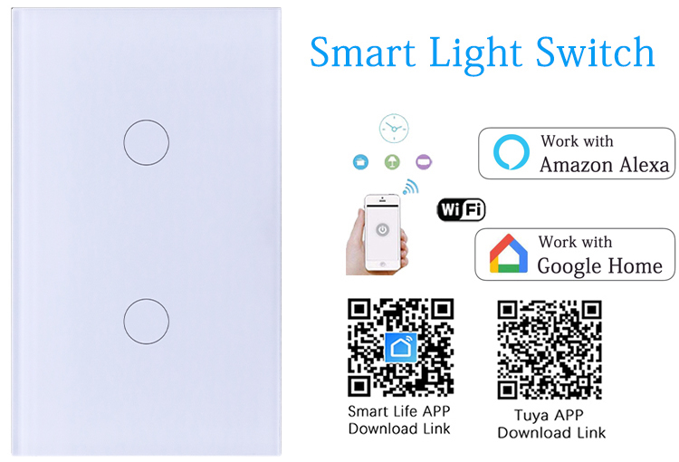 US Standard Electric google alexa  wifi light smart home tuya WiFi smart switch wall switches zigbee