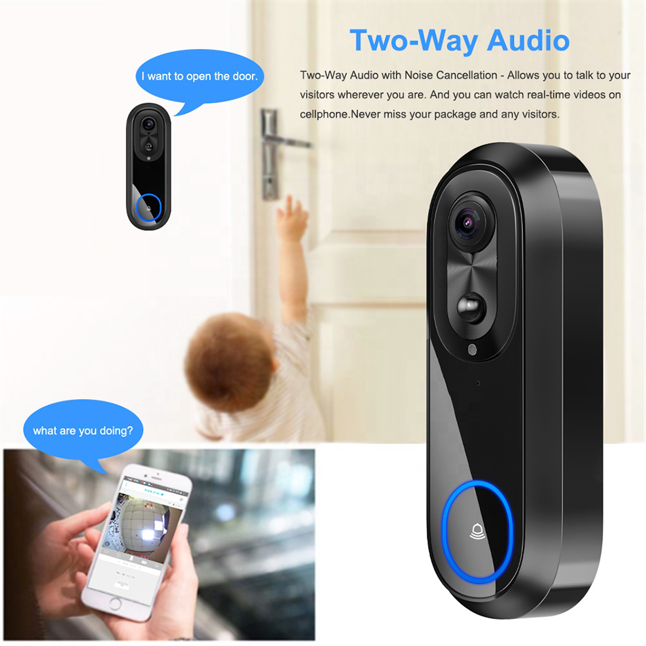 tuya wifi Smart doorbell cameras for home security 1080P 2K VIdeo Doorbell Wifi Camera for door