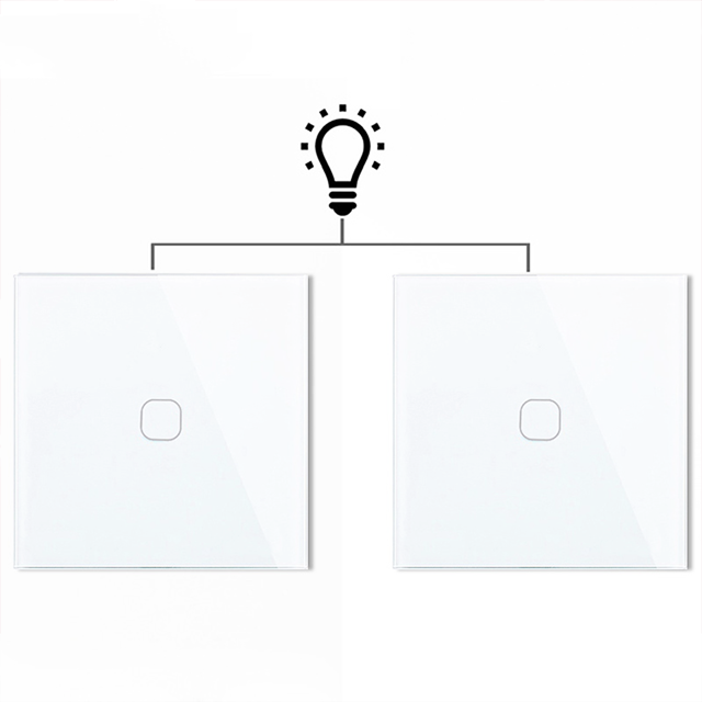 High quality 1 gang 2 way smart switch tuya wifi wall light switch zigbee  Works With Google alexa