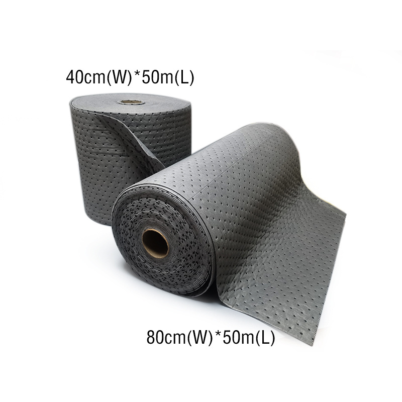 Grey color dimpled universal absorbent rolls for liquid spill control