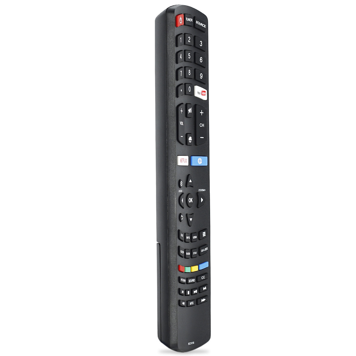 For JVC LCD smart TV RC-311S TRC-2000 Netflix YouTube configuration-free adaptation replacement universal remote control