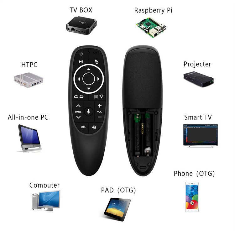 G10S Pro wireless flying mouse USB 2.4G remote control universal support smart voice LED backlight gyroscope voice air mouse