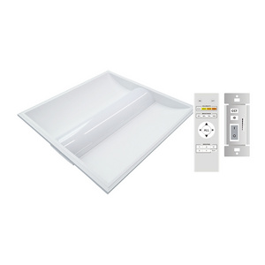 Plastic basket Motion sensor troffer led panel fixture 2x2 2x4