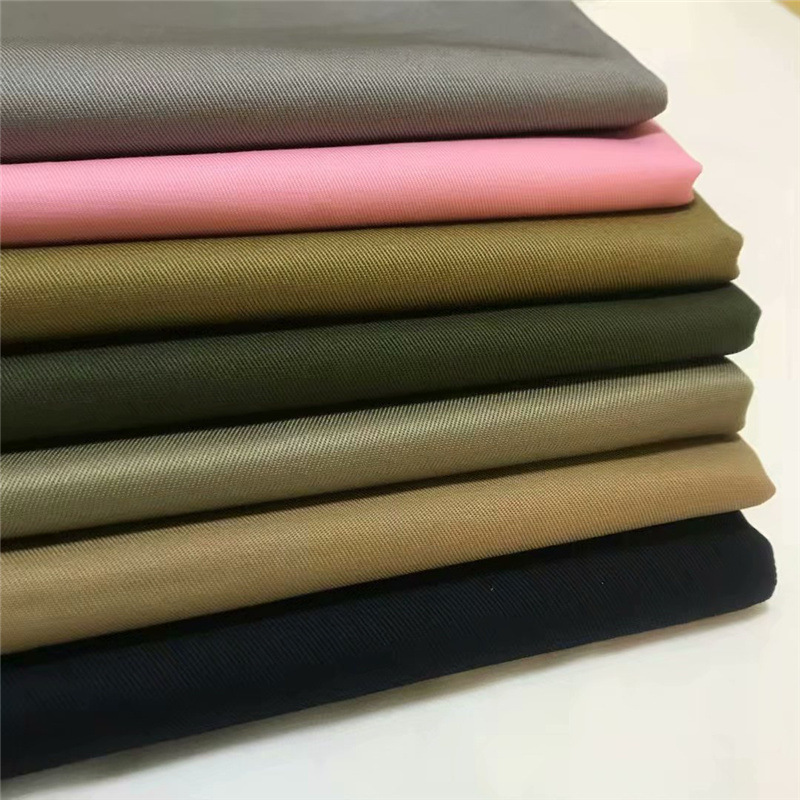 Cotton combed twill card fabric autumn and winter men's and women's cotton woven twill pants cargo fabric