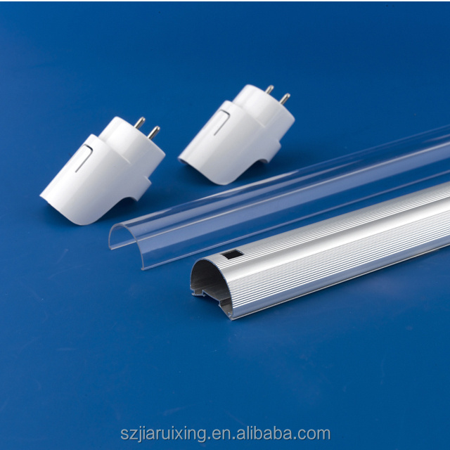 LED T8 tube light shade aluminum profile shell plastic diffuser T8 tube light