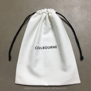 Custom Logo Printed Soft Brushed Cotton Twill Gift Drawstring Packaging Shoe Bag Luxury Cotton Shoe Dust Bag