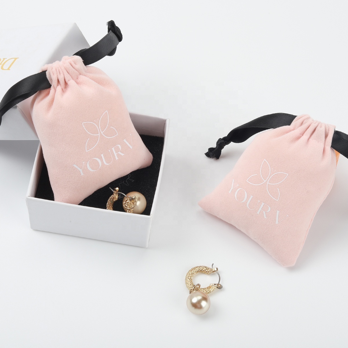 Velvet Bag Luxury Velvet Gift Jewelry Bag For Necklace Bracelet Packaging