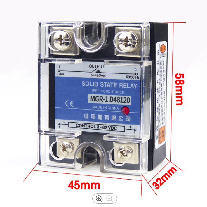 Solid state relay MGR-1 A48100 SSR-100AA 100A 70-280VAC 24-480VAC AC-AC Single phase solid state relay