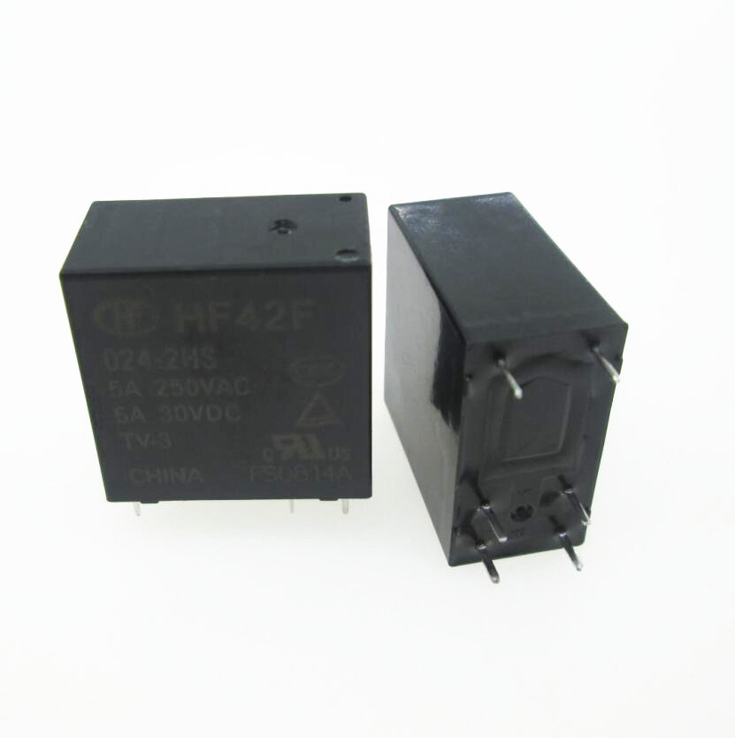 NEW 24V relay HF42F 024-2HS JZC-42F 024-2HS HF42F-024-2HS JZC42F-024-2HS 24V 24VDC DC24V 5A 250VAC 6PIN