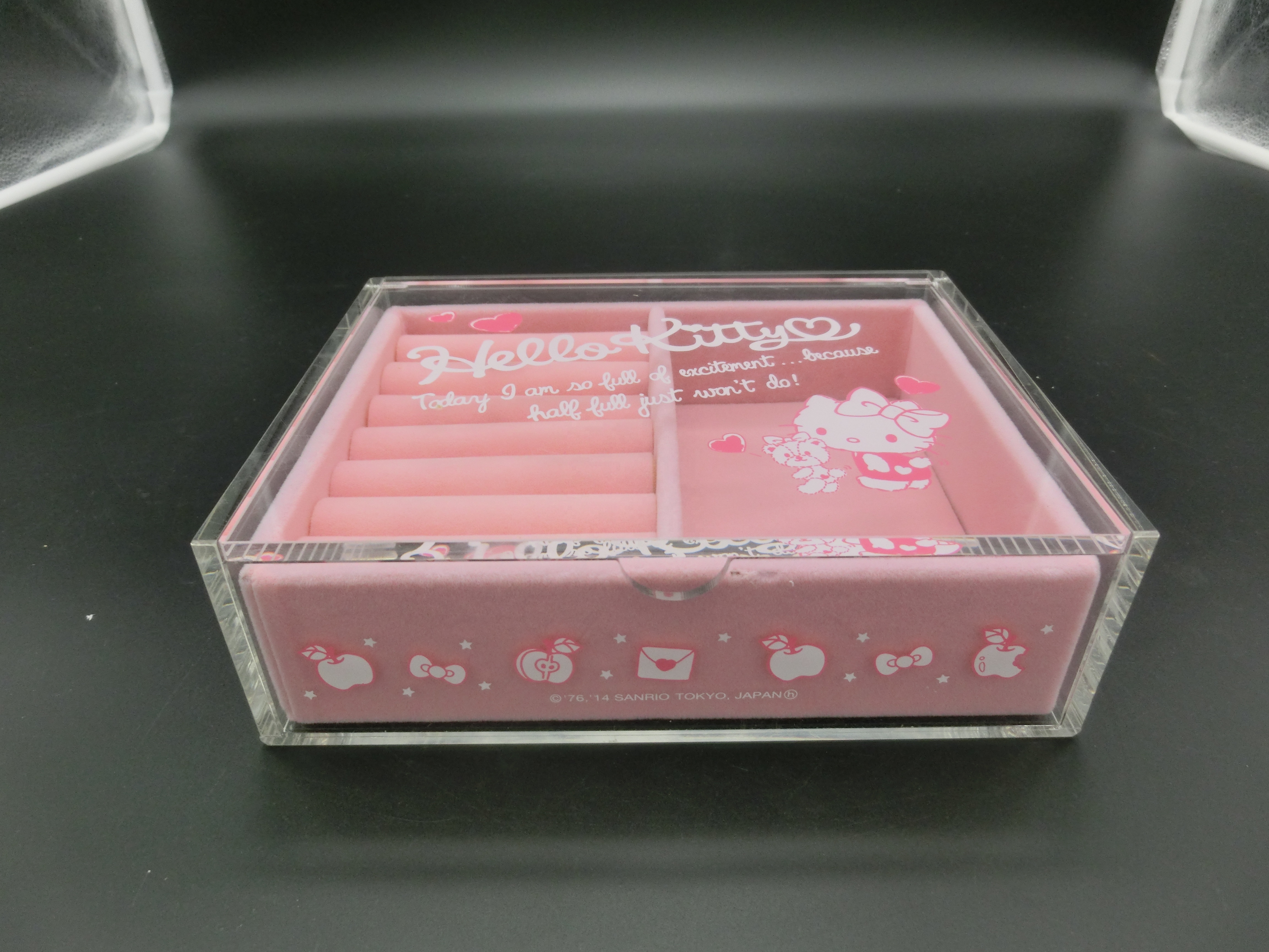 Factory Wholesale Clear Pink Hello Kitty Jewelry Display Box Earring Organizer Necklace Organizer Acrylic Gift Box