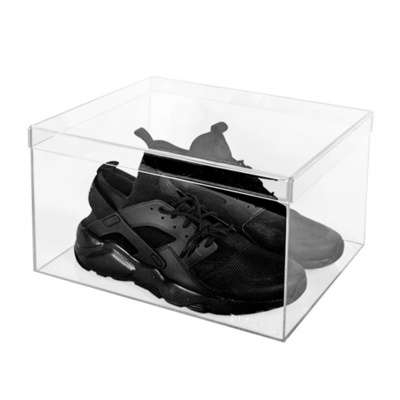 High Quality Clear Customized Large Case Clear Acrylic Display and Storage Box Acrylic Shoe Display Box Case