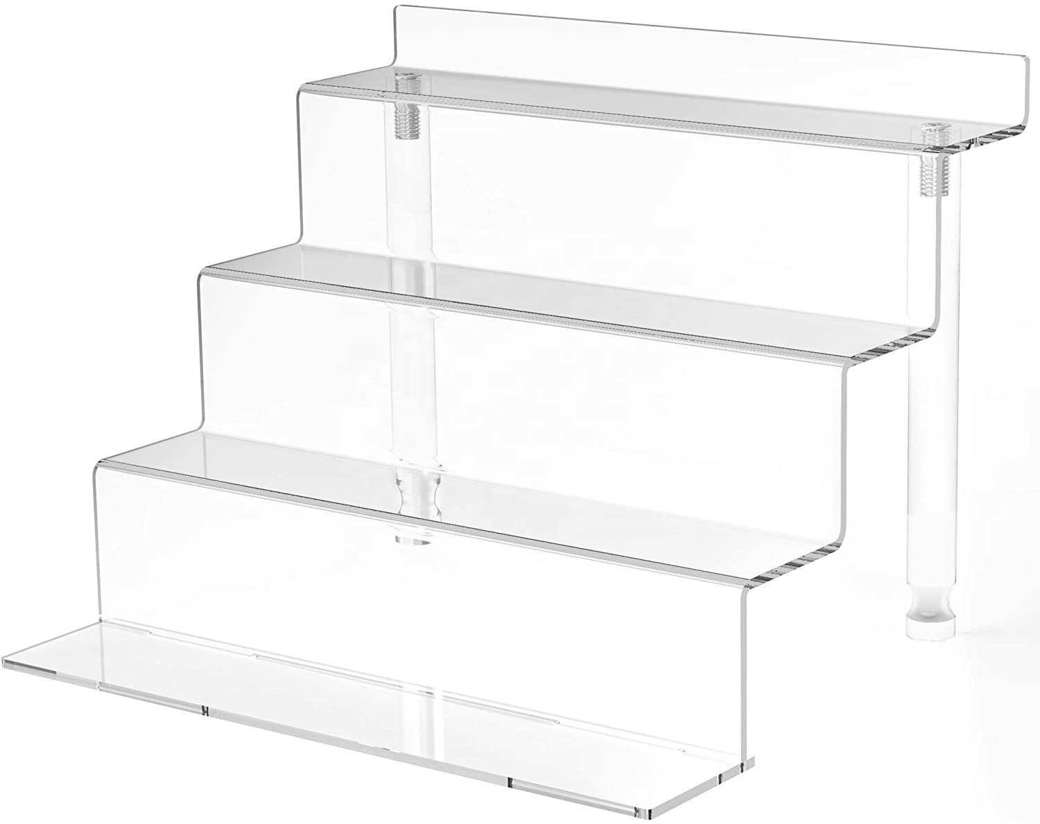 4 Tier Acrylic Riser Display Shelf Tiered Display Stand Small Rack for Display