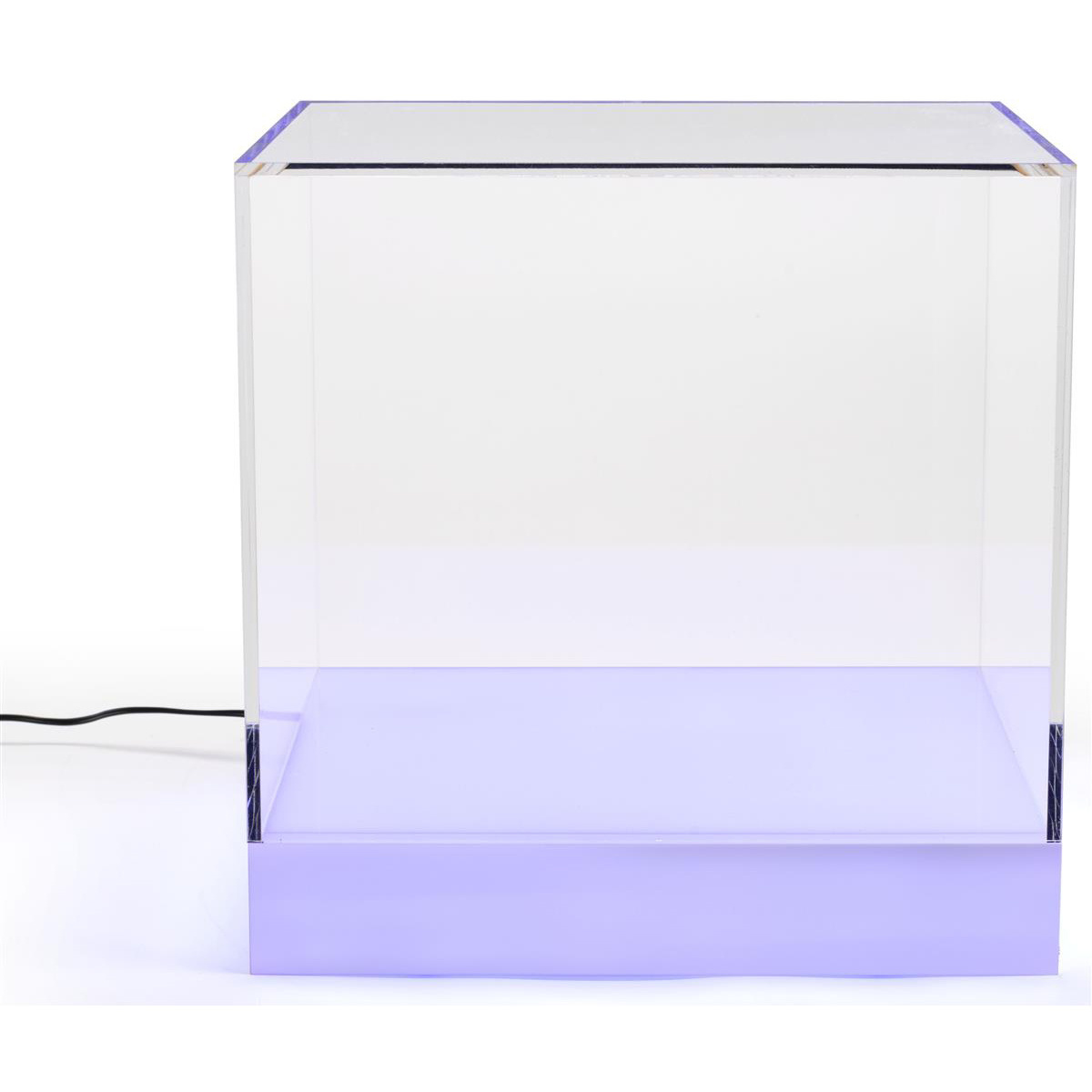 Countertop LED Lighted Large Display Showcase Acrylic Display Cube with Color-Changing Base