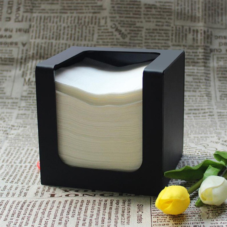 High quality factory wholesale black acrylic eco-friendly tissue box hotel KTV home office acrylic table tissue box