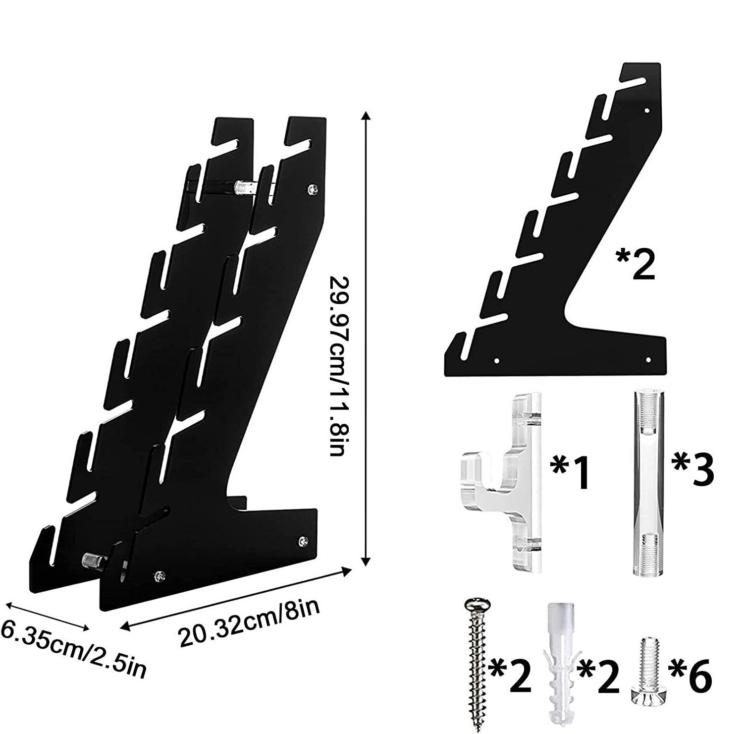 Factory Custom Acrylic Baseball Hat Stand PMMA Hat Desktop Organizer Black Acrylic Universal Hat Storage Rack