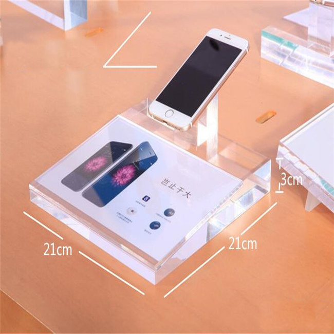 Factory Wholesale Custom Brand Personality Design Acrylic Mobile Phone Display Stand Acrylic Phone Display Rack