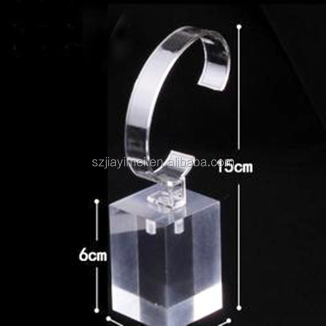 Factory Wholesale Custom Elegant Clear Or Black Counter Home Shopping Mall Acrylic Wrist Watch Display Stand