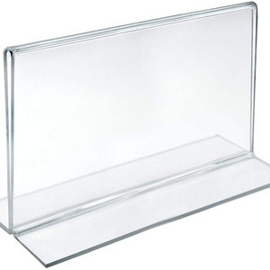 Acrylic Sign Holder Table Menu Display Stand Double Sided Picture Frames for Desk Display