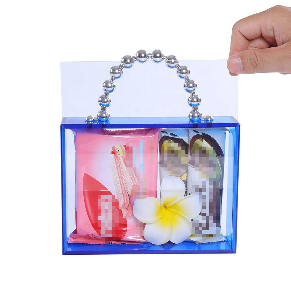 Factory Wholesale Transparent New Design Party Clutch Box Wedding Gifts Ladies Lipstick cosmetics Handbag Elegant Acrylic Bag